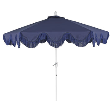 Collins 9 ft. Classic Cottage Tassel Market Patio Umbrella